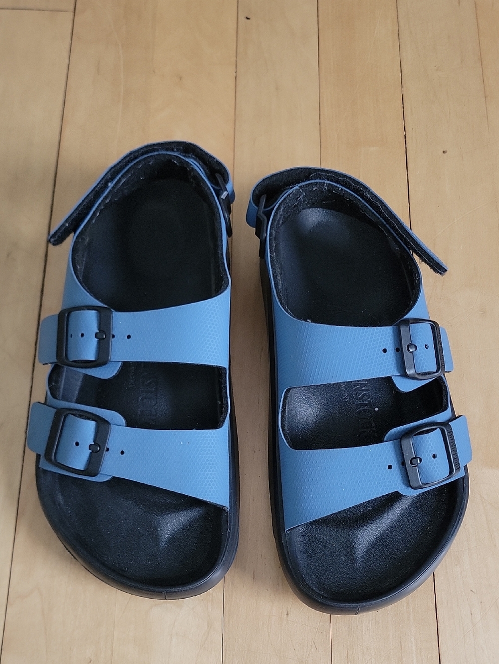 Birkenstock Mogami Terra Two-Strap Blue Sandals with Buckles - 37